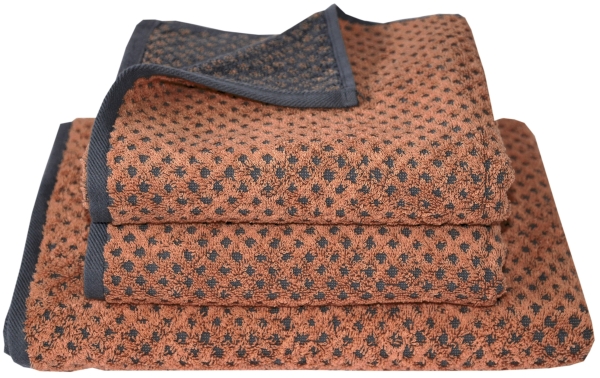 Dyckhoff Frottierserie Golden Shades 'Rhombus' Terracotta - Orange